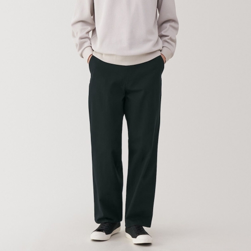 무인양품 MUJI 남성 케이폭 혼방 헤링본 와이드 팬츠 AE0ZIA5S_이미지