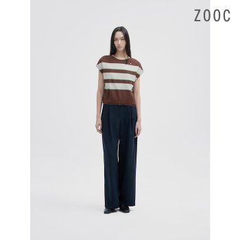 ZOOC 폴리 턱 팬츠 DN_Z252MSA045_이미지