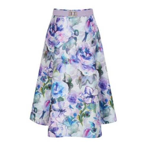 바바패션 더아이잗컬렉션 벨티드 인밴딩 플레어 스커트 CS3B0SK411