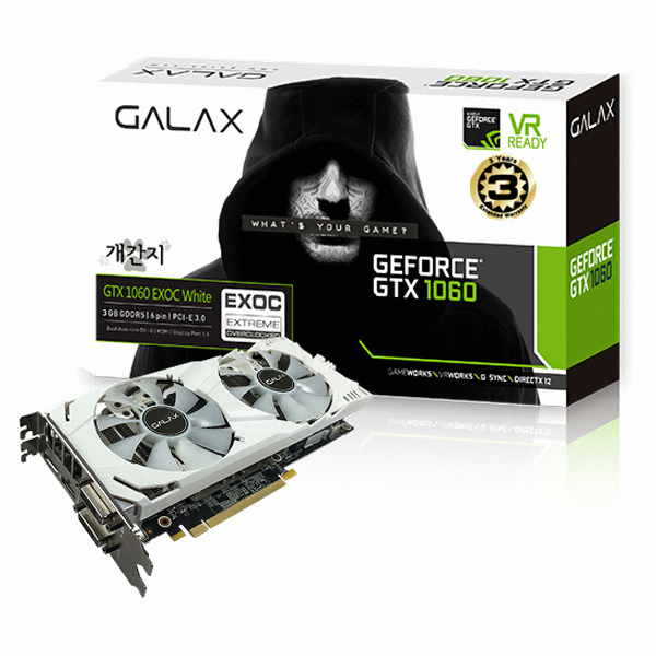 갤럭시 GALAX 지포스 GTX1060 개간지 EXOC D5 3GB