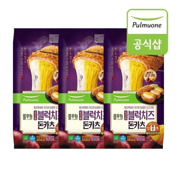 풀무원 군고구마 블럭치즈 돈카츠 420g (3개)_이미지
