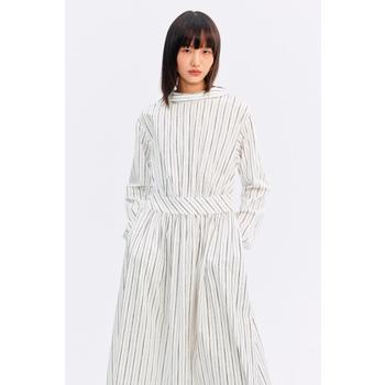 칼라 셔츠 드레스 화이트/스트라이프 1328200001