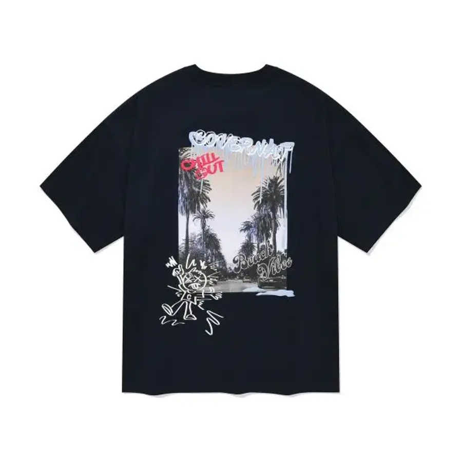 COVERNAT 스트릿 티셔츠 네이비 CO2402ST18NA