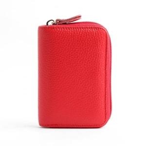  루시 소가죽 카드지갑 레드 가죽 명함지갑 WFA89BC