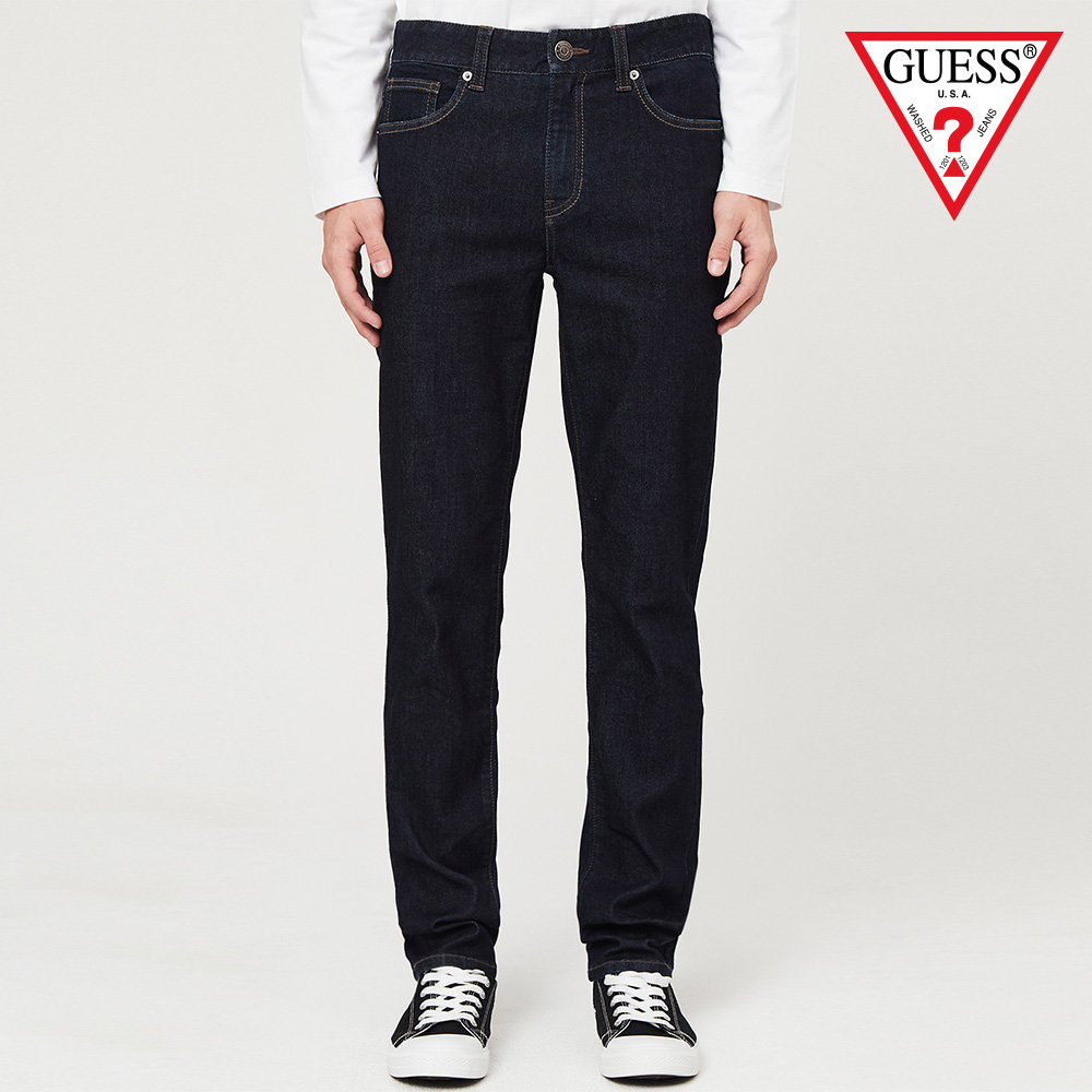 게스 에센셜 슬림 스트레이트 청바지 MN3D9150_이미지