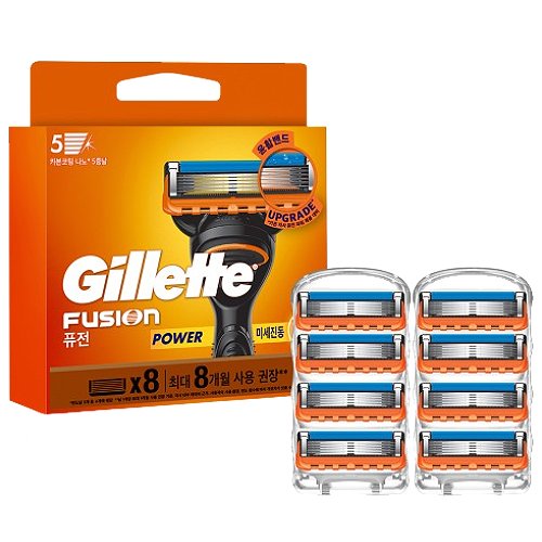 질레트 2024 퓨전 파워 면도날 (12개)