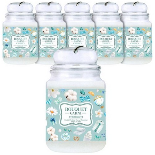 부케가르니 캔들 퍼퓸 차량용 방향제 소프트코튼향 (12개)
