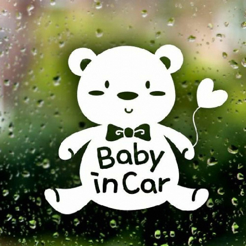 제제데코 아기곰인형 BABY IN CAR 스티커 [반사]