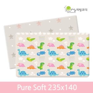 리빙코디 공룡친구들 퓨어 소프트 놀이방매트 235x140x1.2cm (1개)