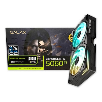갤럭시 GALAX 지포스 <b>RTX</b> 5060 Ti EX BLACK OC D7 8GB
