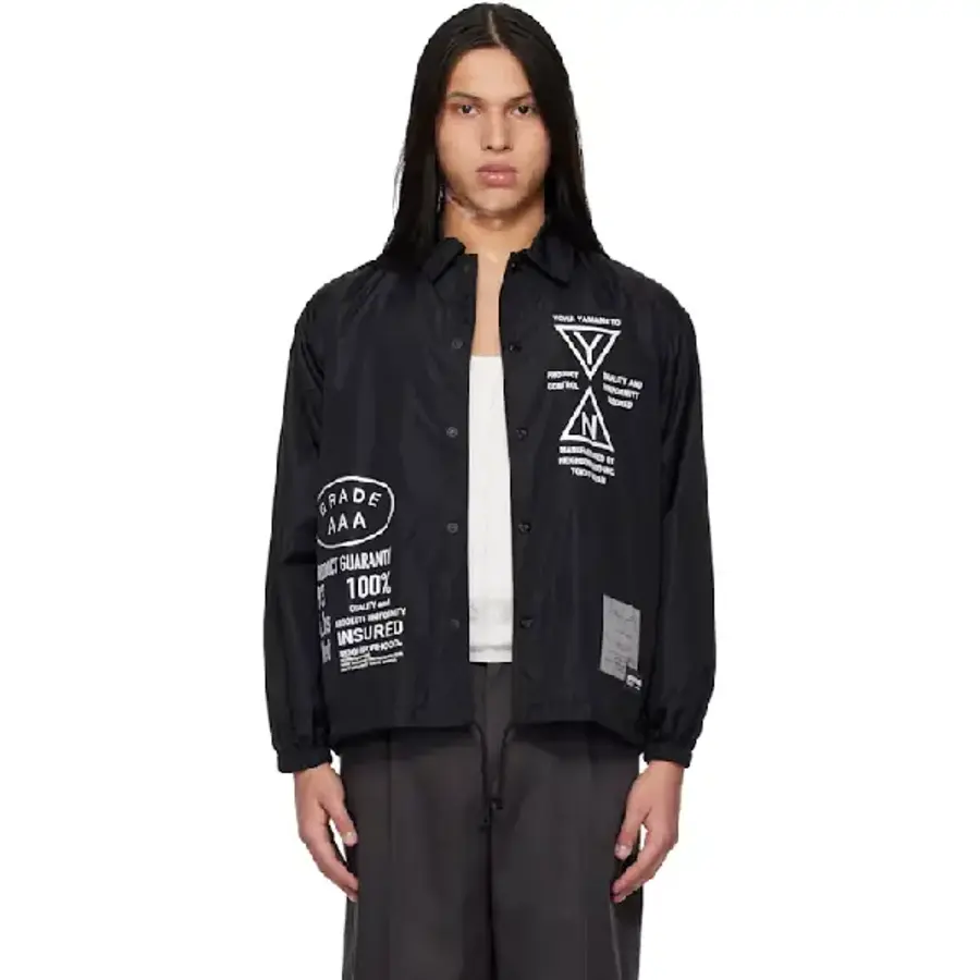 블랙 네이버후드 윈드브레이커 재킷 261573M180000