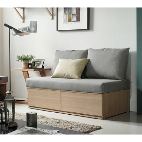 동서가구 이엘브 서랍형 수납 패브릭 소파 2인용