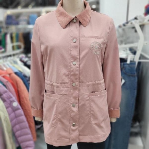DP01 배색카라자켓코트 솔리드중기장배색카라캐주얼코트 CLESC S34572568