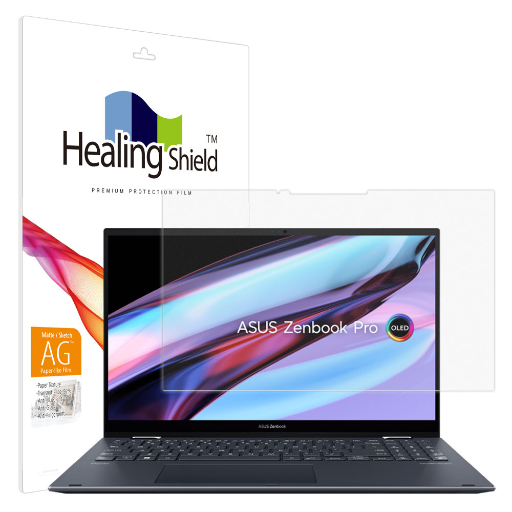 ASUS 젠북 프로 15 Flip OLED UP6502 종이질감 지문방지 블루라이트차단 액정보호필름