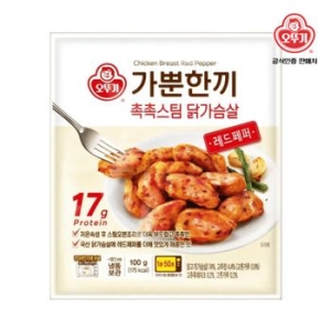 오뚜기 가뿐한끼 촉촉스팀 닭가슴살 레드페퍼 100g (10개)_이미지