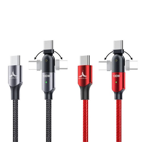 바나나랜드 회전형 헤드 PD Type C to C 케이블 (1.2m)