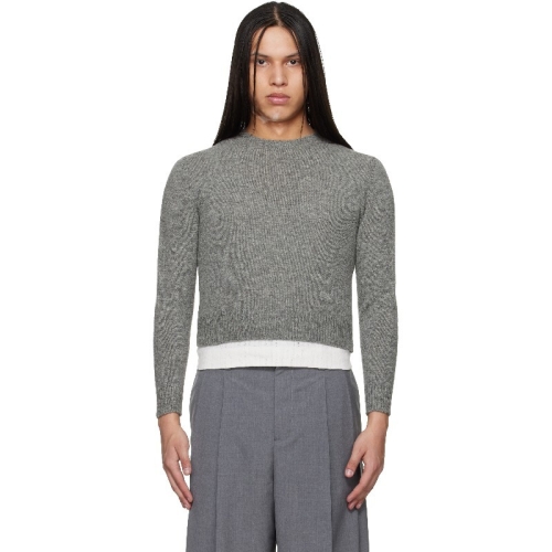 질샌더 그레이 울 니트 스웨터 J21GP0196_J14837 024 SHADOW