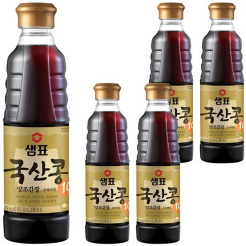 샘표 국산콩 양조간장 500ml (5개)_이미지