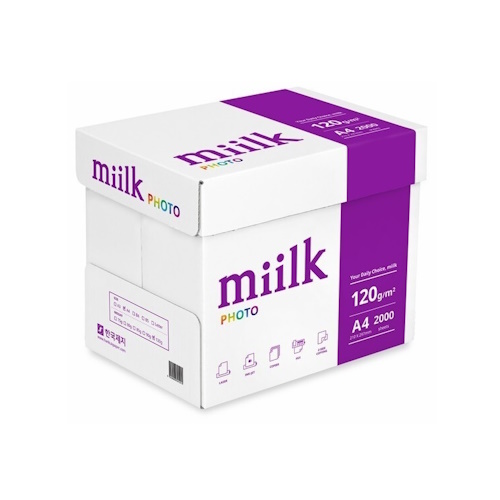 한국제지 밀크 포토 복사용지 A4 120g (4,000매)_이미지