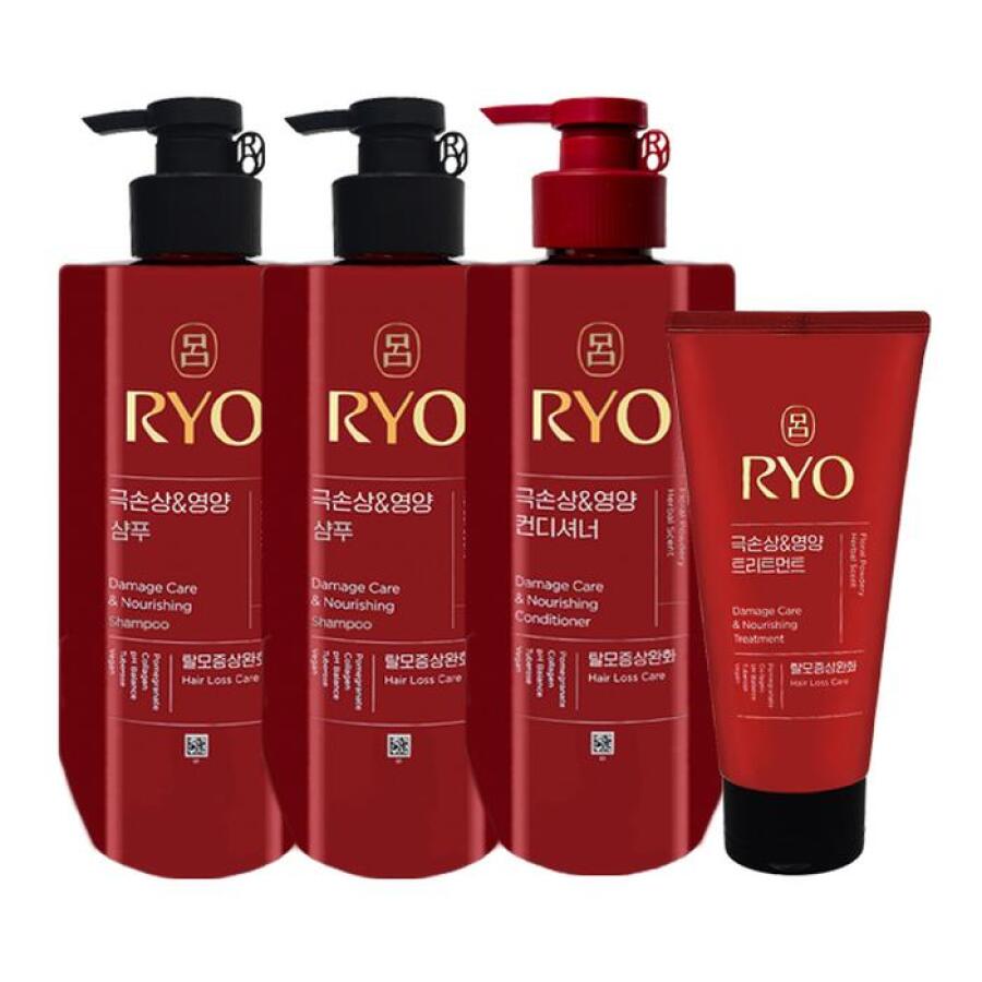 아모레퍼시픽 려 함빛 극손상&영양 샴푸 592ml 2개+컨디셔너 592ml+트리트먼트 300ml 4종세트