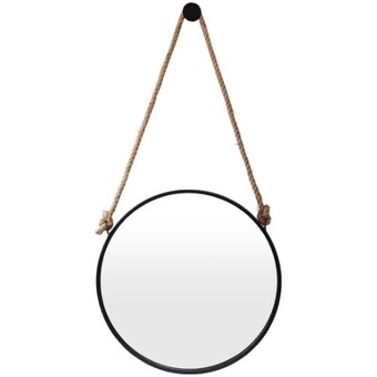 트리 스트랩 벽<b>거울</b> 60cm 블랙