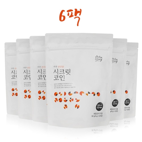시크릿코인 맛 20알 6팩 이혜정 육수 한알 80g 6개