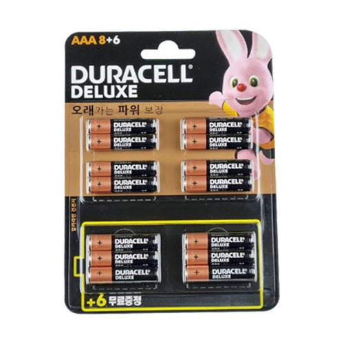 듀라셀 알카라인 디럭스 건전지 8+6 AAA 14개입 1개