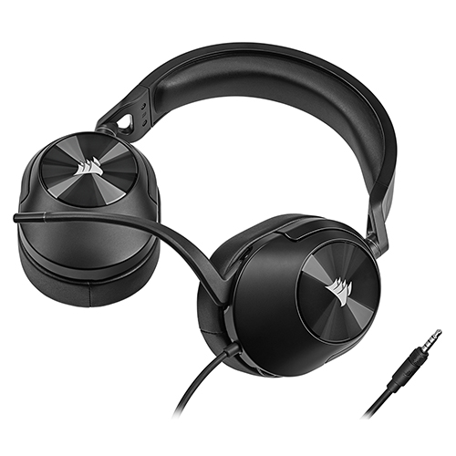 CORSAIR HS55 STEREO 게이밍 헤드셋 (블랙, 정품)_이미지