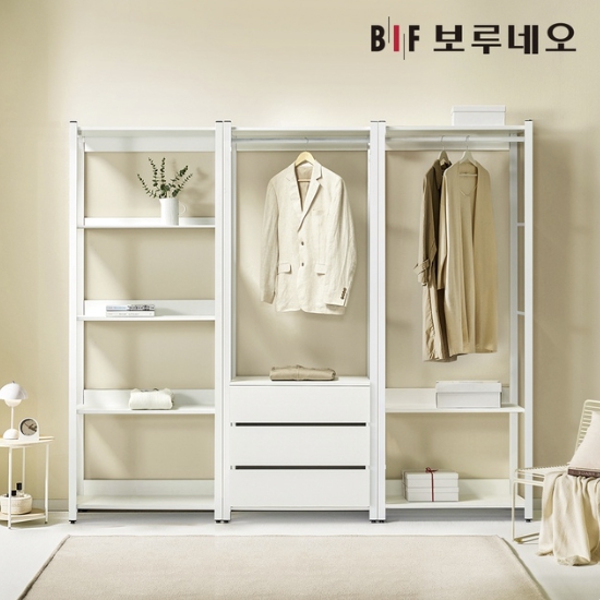 아이든 시스템 행거 철제 O 5단 선반장 드레스룸 세트 2400