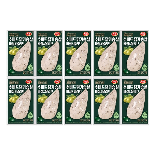 하림 수비드 닭가슴살 바질올리브 100g (30개)_이미지