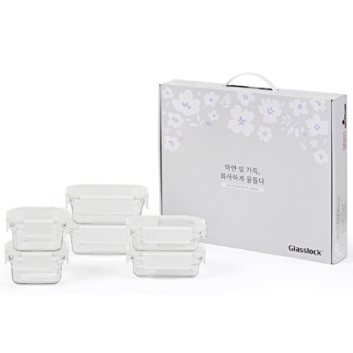 글라스락 퓨어 화이트 혼합 6종 선물세트