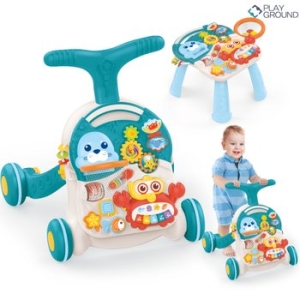 플레이그라운드 2 in 1 해피 걸음마 에듀 테이블 그린