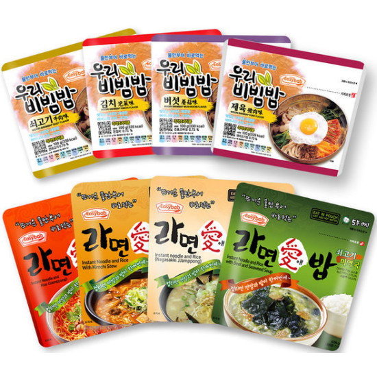참미푸드 이지밥 우리비빔밥 4개+라면애밥 4개 (1개)
