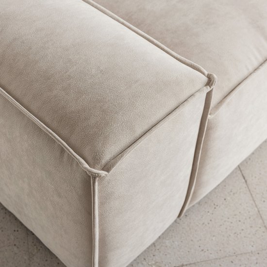 에싸 바크 와이드 카우치형 리브 패브릭 소파 3인용_이미지