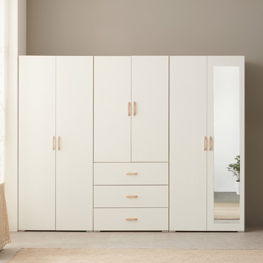 BIF보루네오 아르메 오브제 LPM 키큰장 도어 거울 옷장세트 2400_이미지