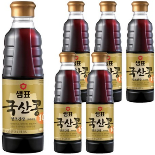 샘표 국산콩 양조간장 500ml (6개)_이미지