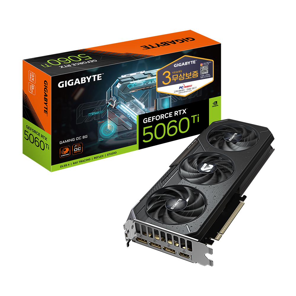 GIGABYTE 지포스 RTX 5060 Ti GAMING OC D7 8GB 피씨디렉트_이미지