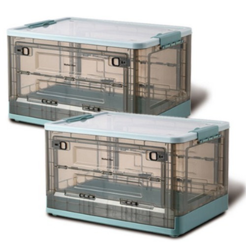 마켓플랜 투명 접이식 오픈 리빙박스