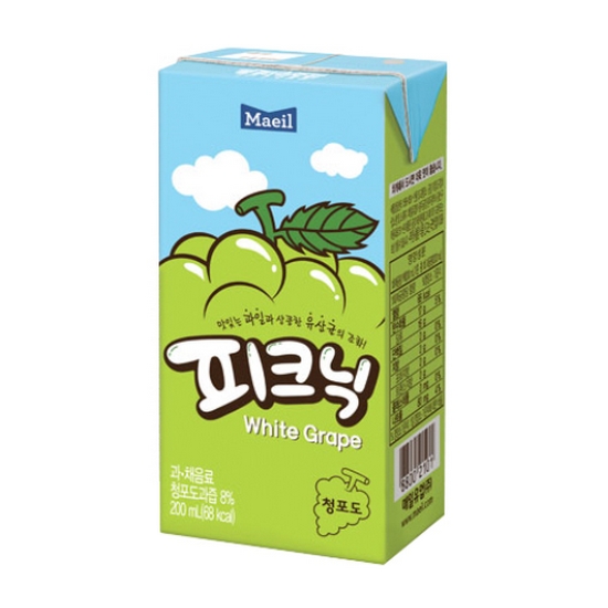 매일유업 피크닉 청포도 200ml (48개)_이미지