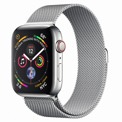 APPLE 워치 시리즈4 44mm Cellular 실버 스테인리스 스틸 (밀레니즈루프)