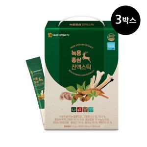 대웅생명과학 녹용 홍삼 진액스틱 10g 100포 (3개)_이미지