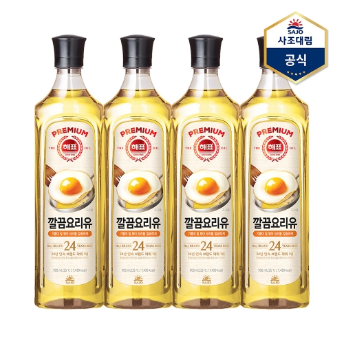 해표 깔끔요리유 900ml (4개)_이미지