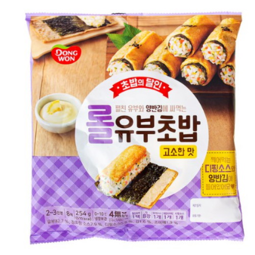 동원F&B 초밥의달인 롤유부초밥 고소한맛 254g (5개)_이미지