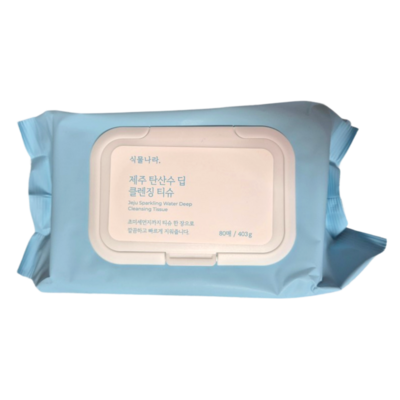 식물나라 제주 탄산수 딥 클렌징 티슈 80매 (3팩)_이미지
