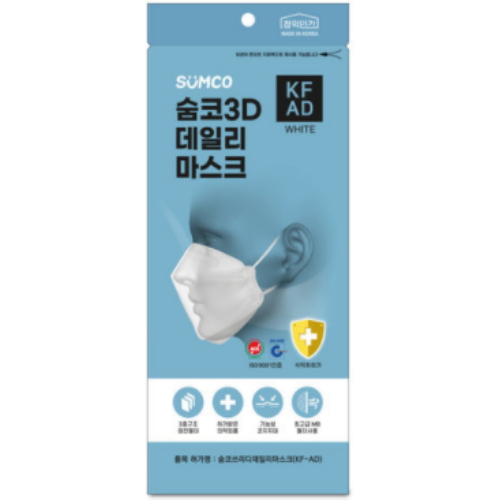 천하지엘씨 숨코 3D 데일리 KF-AD 대형 5매입 (5매)_이미지