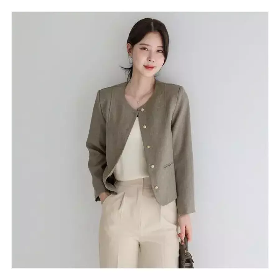 오브리에 브래너 노카라 라운드 자켓1409655_이미지