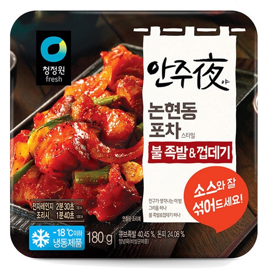 대상 청정원 안주야 논현동 포차스타일 불족발&껍데기 180g (3개)_이미지