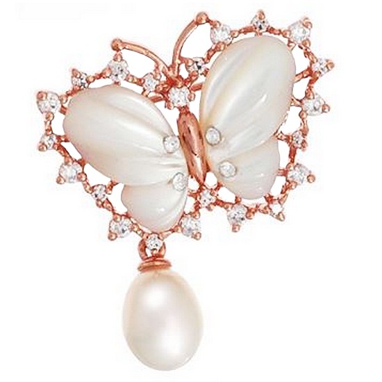 리드박스 자개나비 담수 미니브로치_이미지