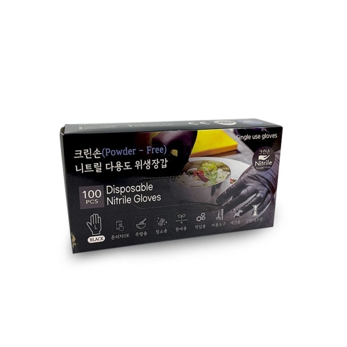 니트릴 위생장갑 블랙 (L) 100매