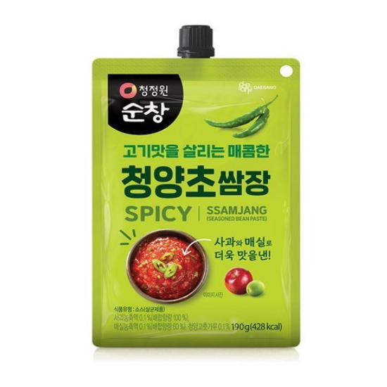 청정원 순창 청양초 쌈장 190g (파우치) (3개)_이미지
